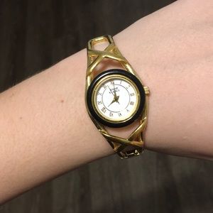 Anne Klein gold tone bracelet watch!